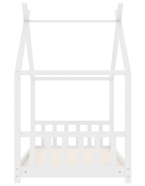 Încărcați imaginea în vizualizatorul Galerie, Cadru de pat pentru copii, alb, 70 x 140 cm, lemn masiv de pin Lando - Lando
