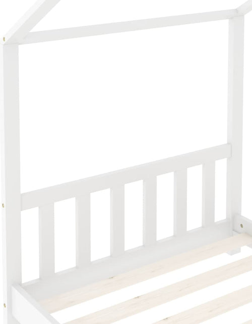 Încărcați imaginea în vizualizatorul Galerie, Cadru de pat pentru copii, alb, 70 x 140 cm, lemn masiv de pin Lando - Lando
