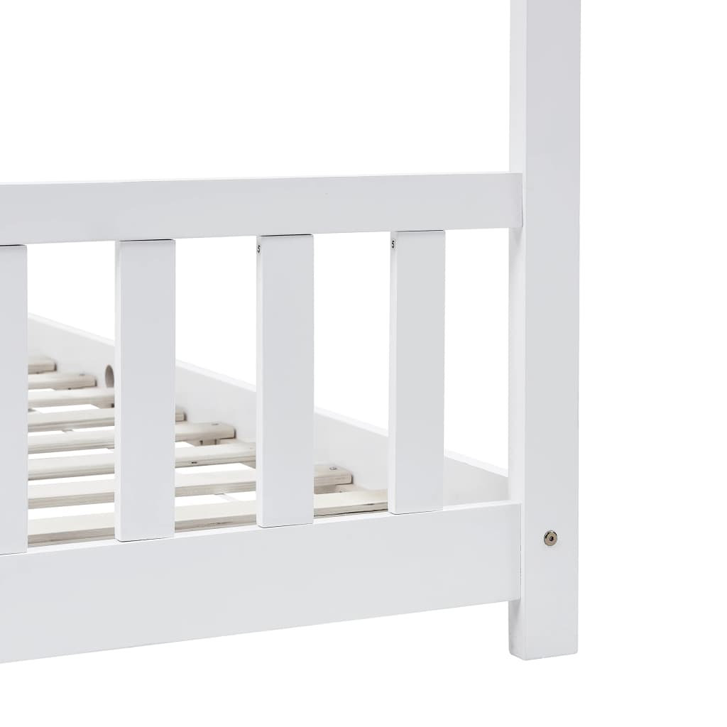 Cadru pat de copii, alb, 90 x 200 cm, lemn masiv de pin Lando - Lando