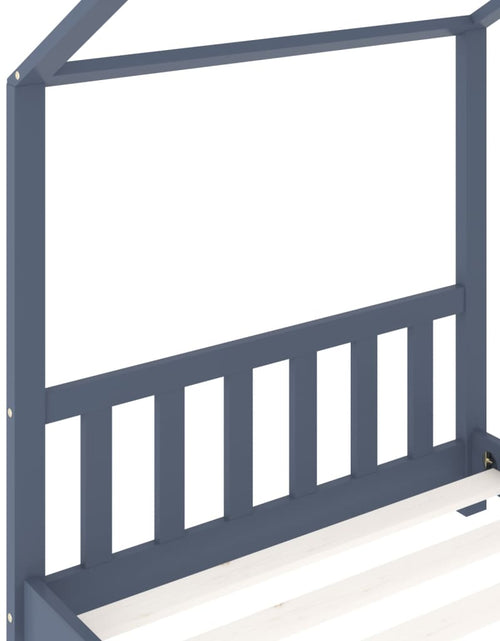 Загрузите изображение в средство просмотра галереи, Cadru de pat pentru copii, gri, 90 x 200 cm, lemn masiv de pin Lando - Lando
