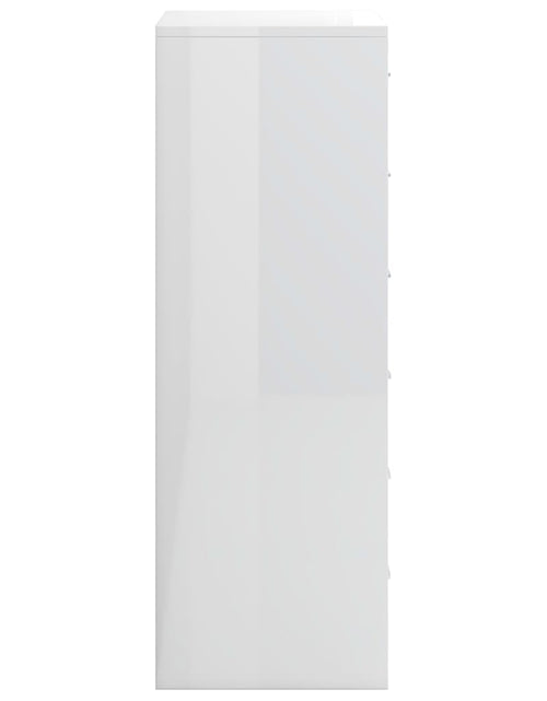 Загрузите изображение в средство просмотра галереи, Servantă cu 6 sertare, alb extralucios, 50 x 34 x 96 cm, PAL Lando - Lando
