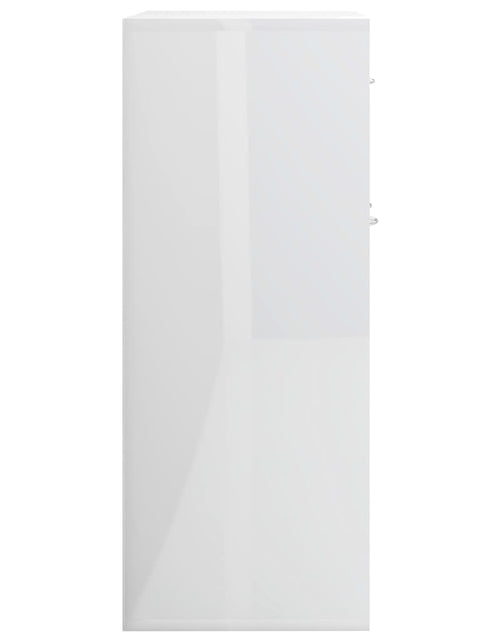 Încărcați imaginea în vizualizatorul Galerie, Servantă, alb extralucios, 88x30x70 cm, lemn prelucrat Lando - Lando
