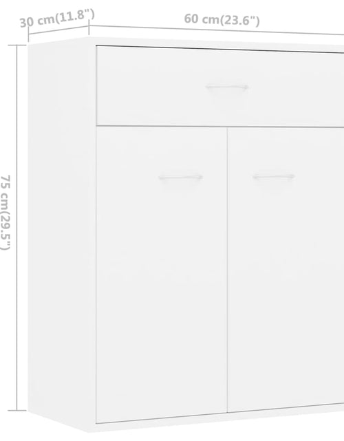Încărcați imaginea în vizualizatorul Galerie, Servantă, alb, 60x30x75 cm, PAL Lando - Lando
