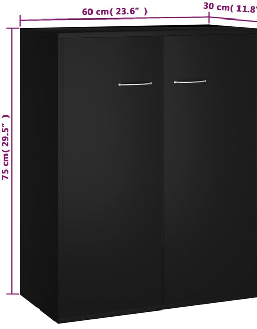 Încărcați imaginea în vizualizatorul Galerie, Servantă, negru, 60x30x75 cm, PAL Lando - Lando
