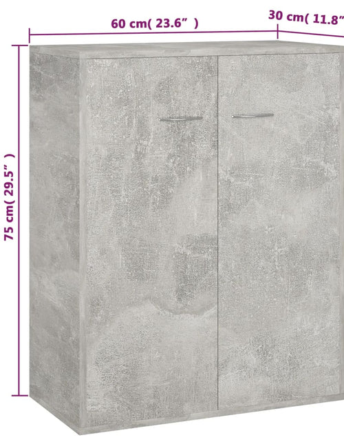 Загрузите изображение в средство просмотра галереи, Servantă, gri beton, 60x30x75 cm, PAL - Lando
