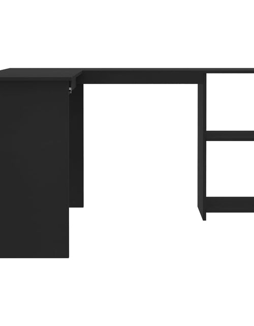 Încărcați imaginea în vizualizatorul Galerie, Birou de colț în formă de L, negru, 120 x 140 x 75 cm, PAL - Lando
