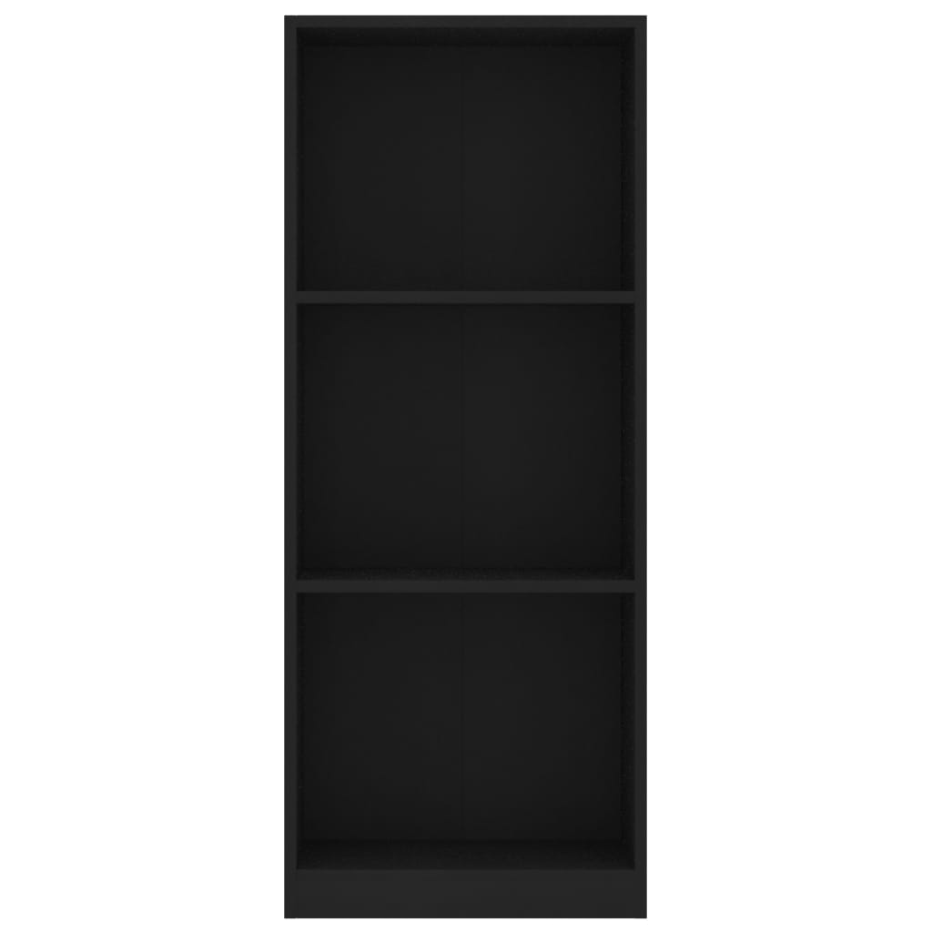 Bibliotecă cu 3 rafturi, negru, 40x24x108 cm, PAL Lando - Lando