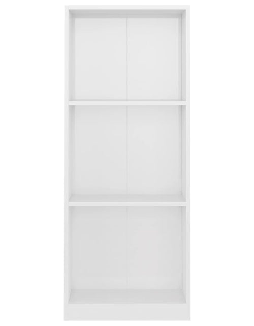 Încărcați imaginea în vizualizatorul Galerie, Bibliotecă cu 3 rafturi, alb extralucios, 40x24x108 cm, PAL Lando - Lando
