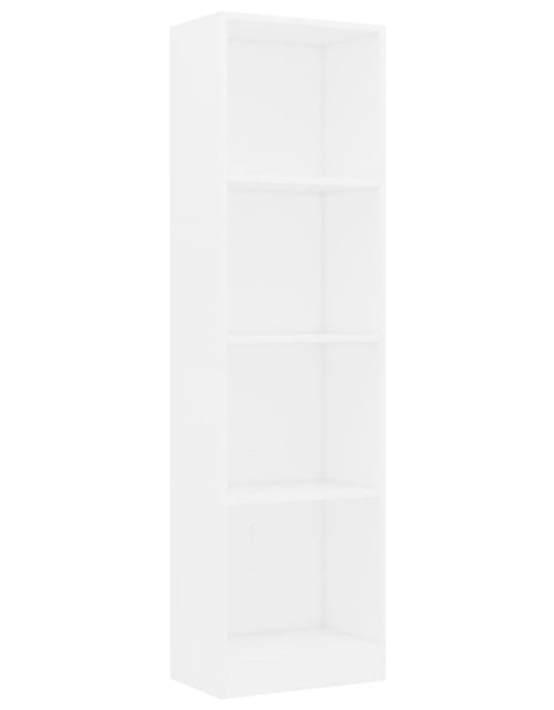 Încărcați imaginea în vizualizatorul Galerie, Bibliotecă cu 4 rafturi, alb, 40x24x142 cm, PAL Lando - Lando
