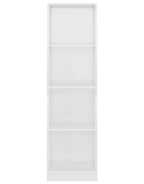 Încărcați imaginea în vizualizatorul Galerie, Bibliotecă cu 4 rafturi, alb extralucios, 40x24x142 cm, PAL Lando - Lando
