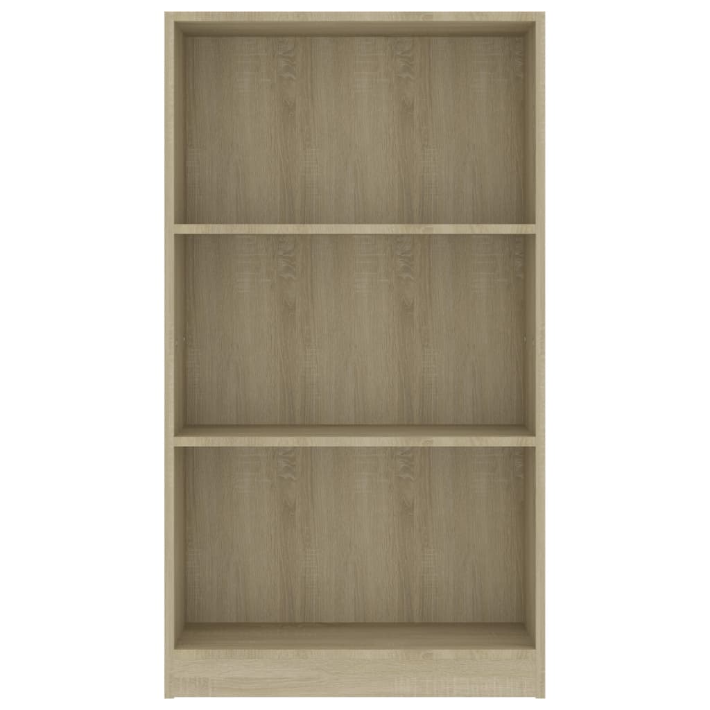 Bibliotecă 3 rafturi stejar sonoma 60x24x109 cm lemn compozit Lando - Lando