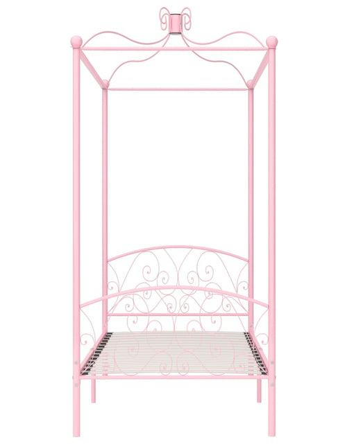 Încărcați imaginea în vizualizatorul Galerie, Cadru de pat cu baldachin, roz, 90 x 200 cm, metal - Lando
