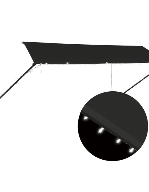 Загрузите изображение в средство просмотра галереи, Copertină retractabilă cu LED, antracit, 350 x 150 cm - Lando
