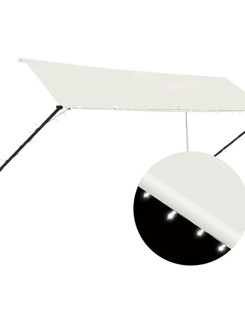 Încărcați imaginea în vizualizatorul Galerie, Copertină retractabilă cu LED, crem, 350 x 150 cm - Lando
