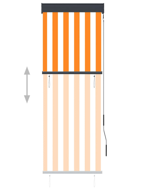 Încărcați imaginea în vizualizatorul Galerie, Jaluzea tip rulou de exterior, alb și portocaliu, 60 x 250 cm Lando - Lando
