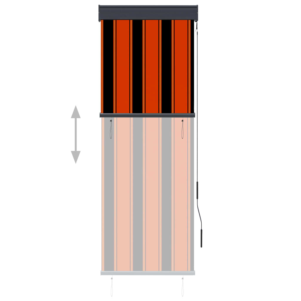 Jaluzea tip rulou de exterior, portocaliu și maro, 60 x 250 cm Lando - Lando