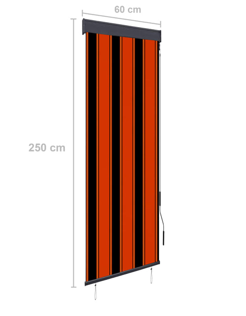 Încărcați imaginea în vizualizatorul Galerie, Jaluzea tip rulou de exterior, portocaliu și maro, 60 x 250 cm Lando - Lando
