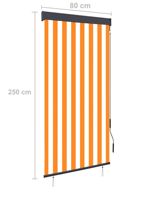 Încărcați imaginea în vizualizatorul Galerie, Jaluzea tip rulou de exterior, alb și portocaliu, 80 x 250 cm. Lando - Lando
