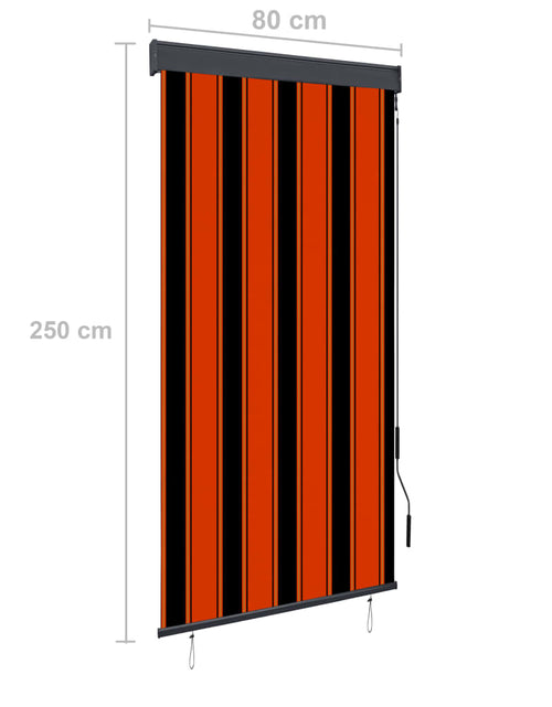 Încărcați imaginea în vizualizatorul Galerie, Jaluzea tip rulou de exterior, portocaliu și maro, 80 x 250 cm Lando - Lando
