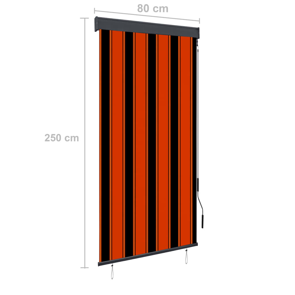 Jaluzea tip rulou de exterior, portocaliu și maro, 80 x 250 cm Lando - Lando