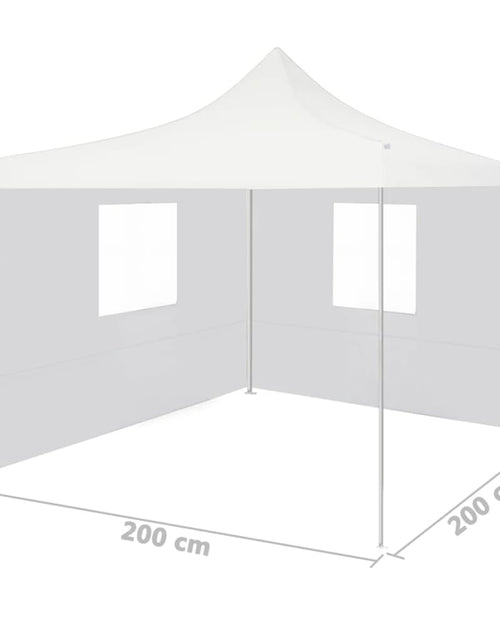 Încărcați imaginea în vizualizatorul Galerie, Cort de petrecere pliabil cu 2 pereți laterali, alb, 2x2m, oțel Lando - Lando
