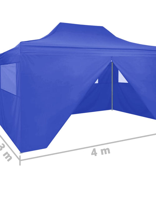 Загрузите изображение в средство просмотра галереи, Cort de petrecere pliabil cu 4 pereți, albastru, 3 x 4 m, oțel Lando - Lando
