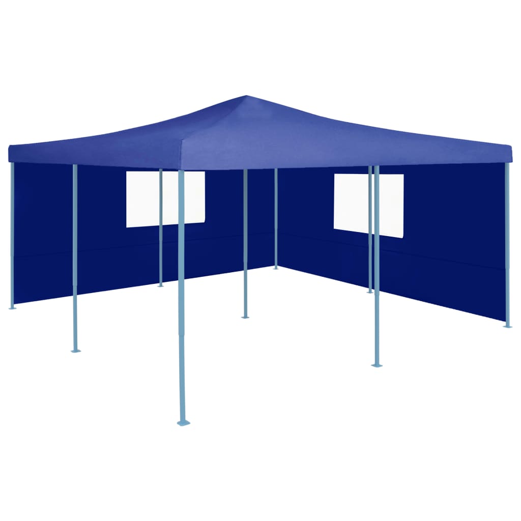 Pavilion pliabil cu 2 pereți laterali, albastru, 5 x 5 m Lando - Lando