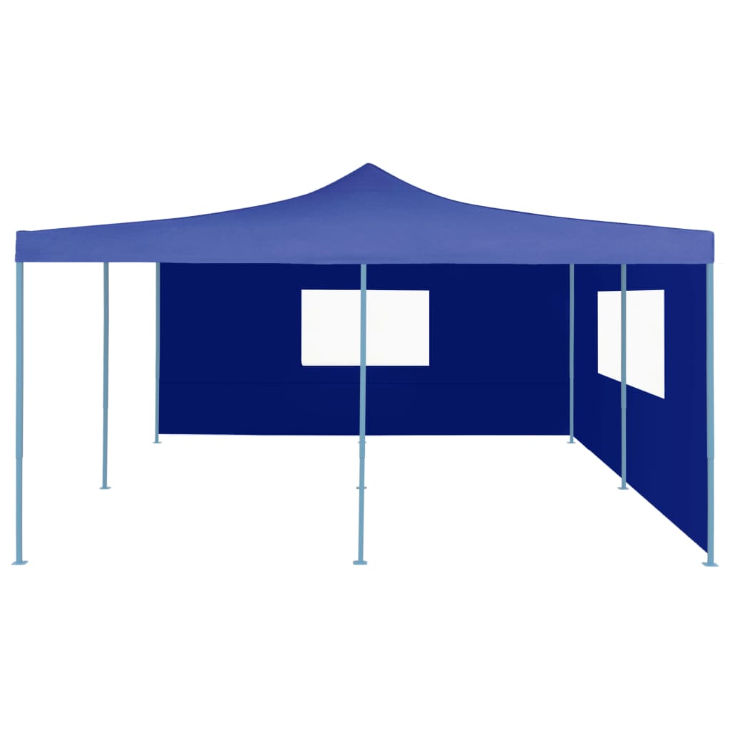 Pavilion pliabil cu 2 pereți laterali, albastru, 5 x 5 m Lando - Lando