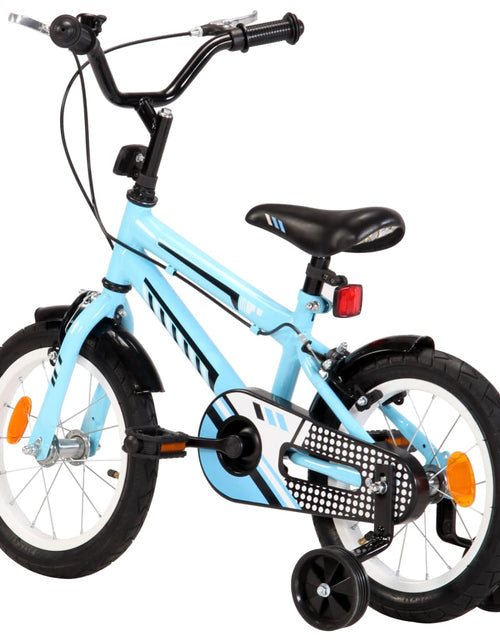 Загрузите изображение в средство просмотра галереи, Bicicletă pentru copii, negru și albastru, 14 inci Lando - Lando
