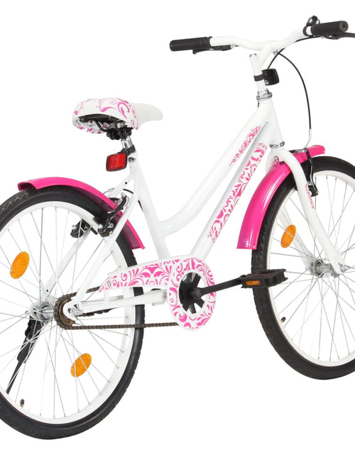 Загрузите изображение в средство просмотра галереи, Bicicletă pentru copii, roz și alb, 24 inci Lando - Lando
