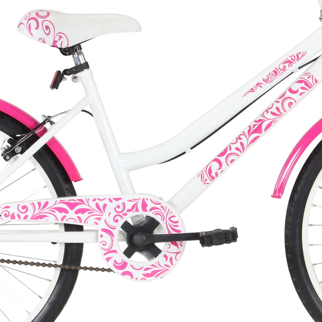 Bicicletă pentru copii, roz și alb, 24 inci Lando - Lando