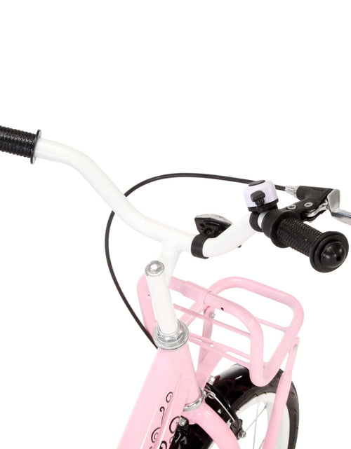 Загрузите изображение в средство просмотра галереи, Bicicletă copii cu suport frontal, alb și roz, 14 inci Lando - Lando
