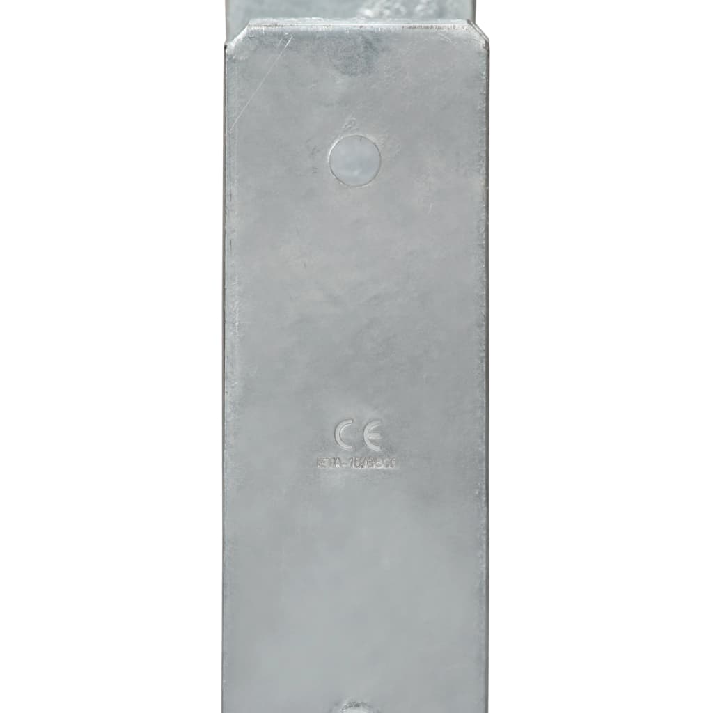 Ancore de gard, 2 buc., argintiu, 8x6x60 cm, oțel galvanizat Lando - Lando
