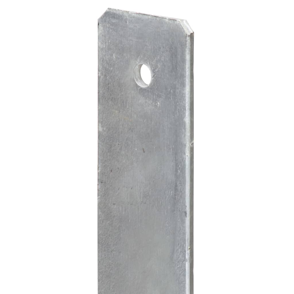 Ancore de gard, 6 buc., argintiu, 9x6x60 cm, oțel galvanizat Lando - Lando