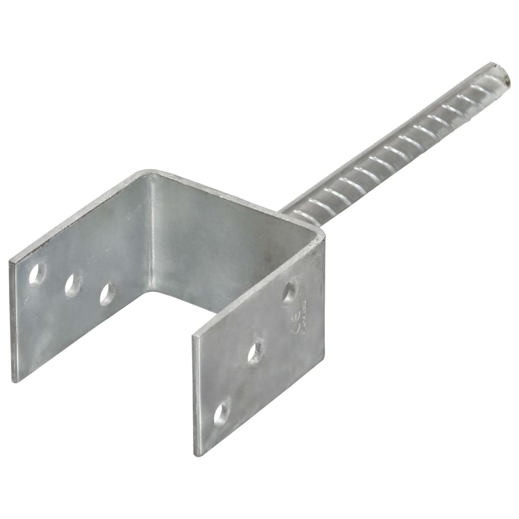 Ancore de gard, 6 buc., argintiu, 9x6x30 cm, oțel galvanizat Lando - Lando