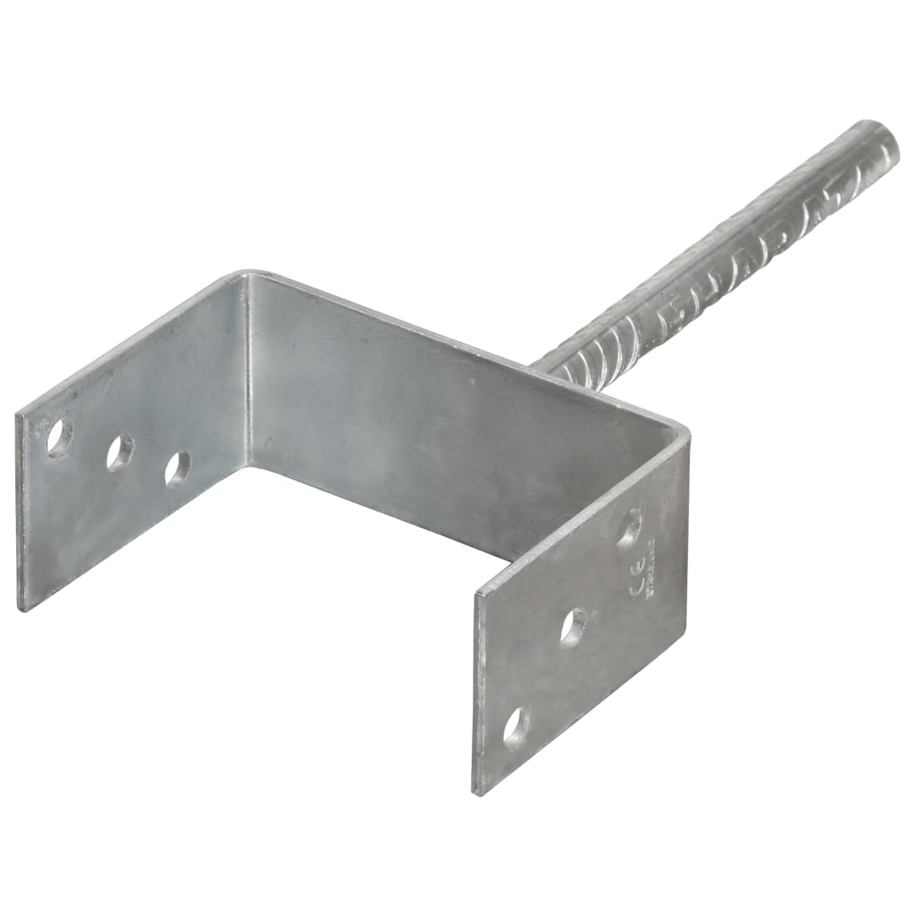 Ancore de gard, 6 buc., argintiu, 14x6x30 cm, oțel galvanizat Lando - Lando