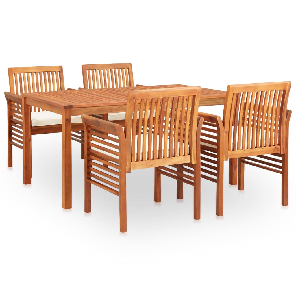 Set mobilier de exterior cu perne 5 piese lemn masiv de acacia - Lando