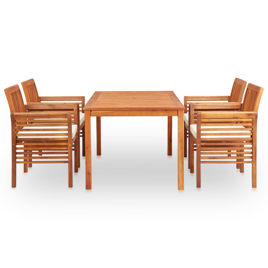 Set mobilier de exterior cu perne 5 piese lemn masiv de acacia - Lando