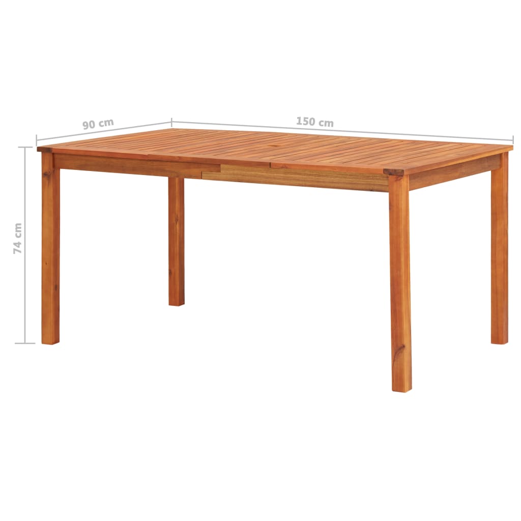 Set mobilier de exterior cu perne 5 piese lemn masiv de acacia - Lando