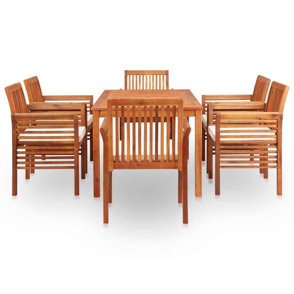 Set mobilier de exterior cu perne 7 piese lemn masiv de acacia - Lando