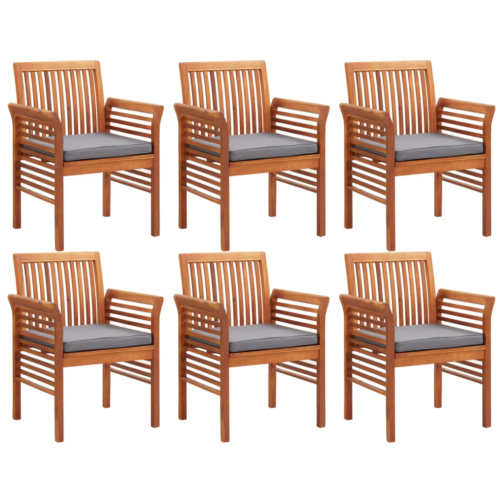 Set mobilier de exterior cu perne 7 piese, lemn masiv de acacia - Lando