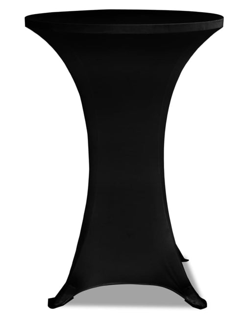 Încărcați imaginea în vizualizatorul Galerie, Husă de masă cu picior, 4 buc., negru, Ø80 cm, elastic - Lando
