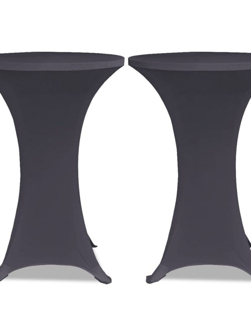 Încărcați imaginea în vizualizatorul Galerie, Husă elastică pentru masă, 4 buc., antracit, 80 cm - Lando
