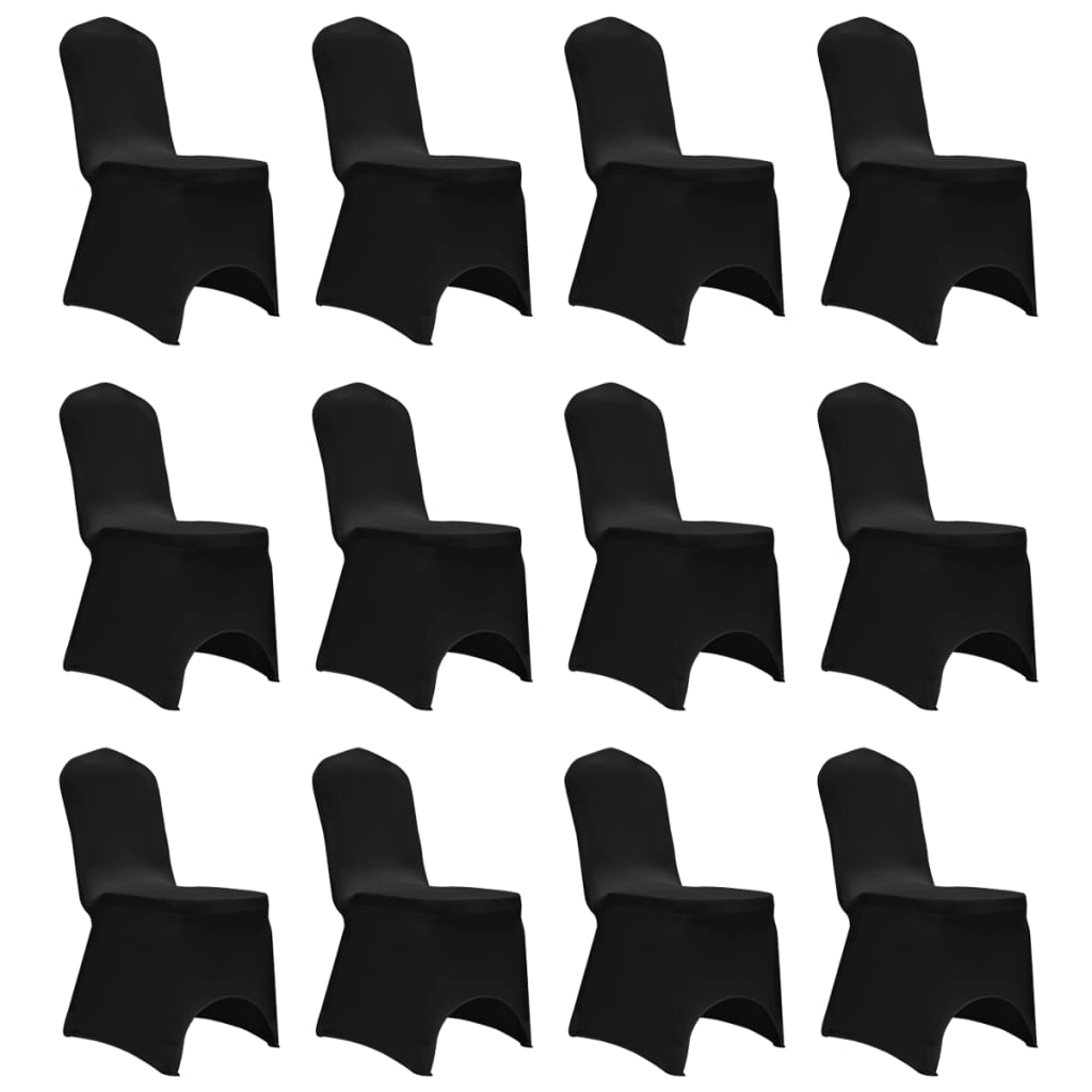 Huse elastice pentru scaun, 12 buc., negru - Lando