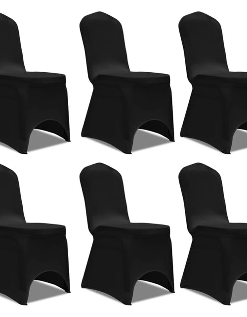 Încărcați imaginea în vizualizatorul Galerie, Huse elastice pentru scaun, 12 buc., negru - Lando
