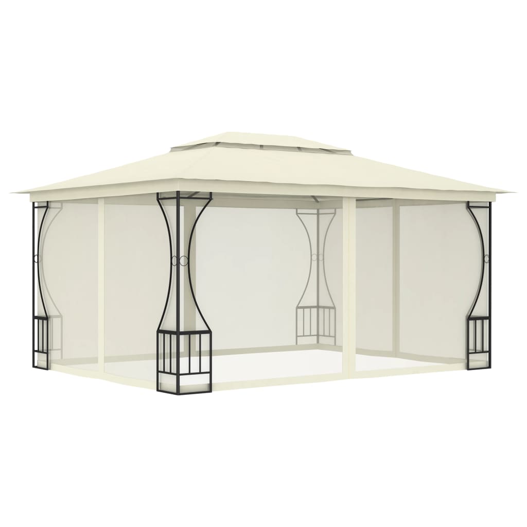 Pavilion cu plase, crem, 300 x 400 x 265 cm Lando - Lando