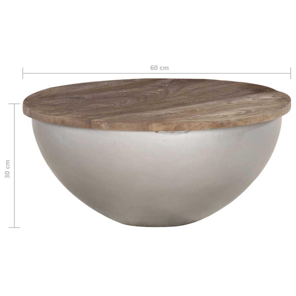 Măsuță de cafea în formă de bol Ø60 cm, lemn masiv mango Lando - Lando