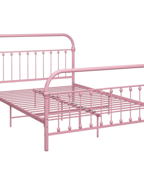 Încărcați imaginea în vizualizatorul Galerie, Cadru de pat, roz, 120 x 200 cm, metal - Lando
