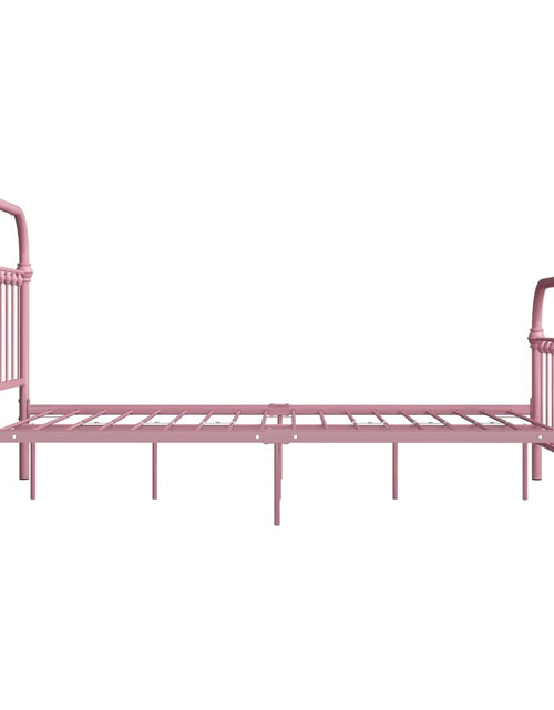 Încărcați imaginea în vizualizatorul Galerie, Cadru de pat, roz, 120 x 200 cm, metal - Lando
