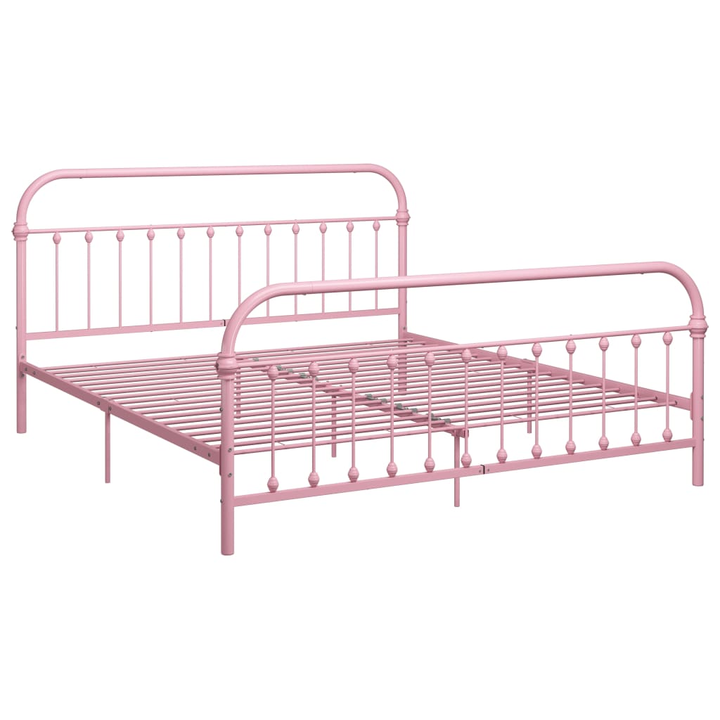 Cadru de pat, roz, 180 x 200 cm, metal - Lando